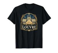 Musée du Louvre París Francia Noche Camiseta