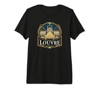 Musée du Louvre París Francia Noche Camiseta Premium