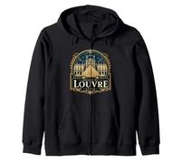 Musée du Louvre París Francia Noche Sudadera con Capucha