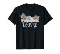 Musée du Louvre Pirámide Acuarela Exterior París Francia Camiseta