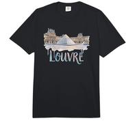 Musée du Louvre Pirámide Acuarela Exterior París Francia Comfort Colors Adult Heavyweight T-Shirt