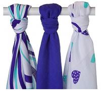 Muselina Bambú HeartsWaves Ocean Blue 70