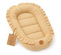 Muselina Nido bebé recién nacido 90x50 cm - capullo de colecho reductor cuna algodón cuco ideal para góndola moisés y viaje perfecto para niños y niñas Beige
