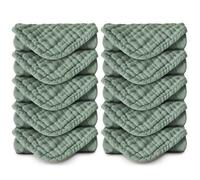 Muselinas Bebe Algodon, 30 x 30 cm Suaves Transpirable Gasas para Bebes, Pañales de Tela, Desbabosos de Gasa Algodón Reutilizables, Baby Burp Cloth, para Recién Nacido 10 Piezas