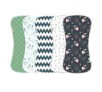 Muselinas Bebe Algodon 47x22cm | Pack de 5 Paños Orgánicos para Bebes Recien Nacidos, Lactancia, Toalla, Manta | Ultra Suaves, Súper Absorbentes y Delicados con la Piel Recién Nacidos | Aventura Azul