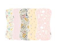 Muselinas Bebe Algodon 47x22cm | Pack de 5 Paños Orgánicos para Bebes Recien Nacidos, Lactancia, Toalla, Manta | Ultra Suaves, Súper Absorbentes y Delicados con la Piel Recién Nacidos | Sueño Rosa
