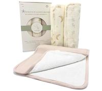 Muselinas Bebe Algodon Organico GOTS Salvababas Capazo Gasas Bebe Algodon | Pack de 3 muselinas con toalla absorbente, Muselina grande 60×30 cm, Paño para eructos, Protector de hombro para lactancia