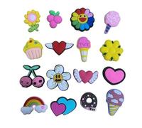 MUSELK Zapatillas, colgante de cocodrilo para niños, colgante de flores para zuecos, pendientes para zapatos, accesorios para pulseras colgantes, zapatos decoración para niñas, niños y adultos,