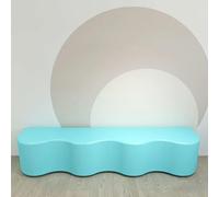 Museo de Ciencias Taburete con forma de onda Combinación de sofá for área de descanso en jardín de infantes for padres e instituciones de capacitación Aula de baile Sala de actividades(200x40x40cm)