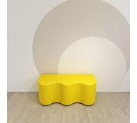 Museo de Ciencias Taburete con forma de onda Combinación de sofá for área de descanso en jardín de infantes for padres e instituciones de capacitación Aula de baile Sala de actividades(100x40x40cm)