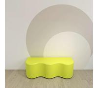 Museo de Ciencias Taburete con forma de onda Combinación de sofá for área de descanso en jardín de infantes for padres e instituciones de capacitación Aula de baile Sala de actividades(120x40x40cm)