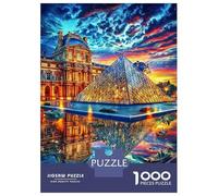 Museo del Louvre Rompecabezas 1000 Pieza, Puzzle Difícilpara Adultos, Puzzle DIY para Juegos Familiares Rompecabezas 38x26cm/1000pcs