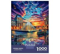 Museo del Louvre Rompecabezas 1000 Pieza, Puzzle Difícilpara Adultos, Puzzle DIY para Juegos Familiares Rompecabezas 38x26cm/1000pcs