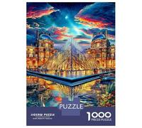 Museo del Louvre Rompecabezas 1000 Piezas,Puzzle Difícil para La Familia - Tiempo De Calidad Y Diversión 38x26cm/1000pcs