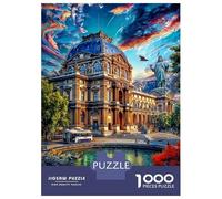 Museo del Louvre Rompecabezas 1000 Piezas,Puzzle Difícil para La Familia - Tiempo De Calidad Y Diversión 38x26cm/1000pcs