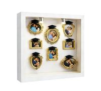 Museo DIY | de Artesanía de Siluetas Miniaturas | Marco de Fotos Museo Miniatura Dorada - para Navidad Diploma Boda Pareja Familia Novia