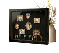 Museo Miniatura,Relieve de Madera Artístico | Decoración de Escritorio con Marco de Fotos y,para Salón Estantería Apartamento Oficina Hotel San Valentín Cumpleaños