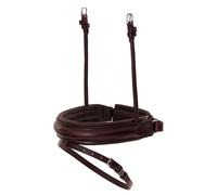 Muserola curvada combinada de cuero de caballo BR Equitation Pull-back Full