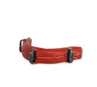 Muserola Fragua Forrada | 3 Pasadores | Color Cereza | Equipamiento para el caballo | Guarnicionería Los Nietos | Tradición artesana