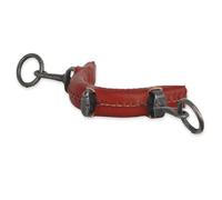 Muserola Fragua Forrada | Pilares Cortos | Color Cereza| Equipamiento para el caballo | Guarnicionería Los Nietos | Tradición artesana