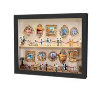 Museum Box, Figure Silhouette Case, Wooden Miniature Museum of Us Photo Frame, Personalized Keepsake for Graduation Christmas Birthday Party Wedding Presents for Him Her Couple