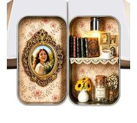 Museum in A Box - Mini Vintage Picture Frame, DIY Mini Tin Box Museum with Retro Picture Frame, Handmade Memory Display | Vintage Table Decor for Bookshelf, Cabinet, Bedroom, Home, Christmas, Gift