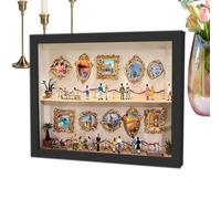 Museum of Us Box, Miniature Silhouette Case, Double Layer Wood Frame, Personalized Couple Gift Feature, Essential, Wedding Decor Supply, Brown Display Tool For Him Her Family