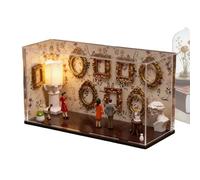 Museum of Us Kit - 10x30x10cm DIY Mini Picture Frame Set with 5 Figurines & 9 Gold Frames, Tiny Memory Shadow Box Display For Wall Home Office Gift Mothers Day