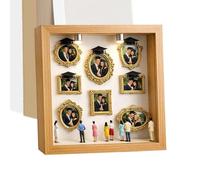 Museum Photo Frame,Memory Display Case | Gold DIY Tiny Museum Picture Frames Set - Graduation Christmas Birthday Wedding Couple Family Kids Boyfriend