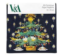 Museums & Galleries 20 servilletas de papel de Navidad, diseño victoriano de árbol de Navidad, diseño artístico de Leonhard Diefenbach, servilletas desechables para fiestas y cenas, 33 x 33 cm