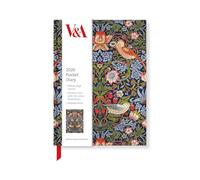 Museums & Galleries Agenda de Bolsillo 2026 A6 - Vista Semanal - Museo V&A - Diseño Strawberry Thief - William Morris & Friends