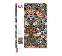 Museums & Galleries Agenda de escritorio 2026 A5, vista semanal, museo V&A, diseño de ladrón de fresas, William Morris & Friends