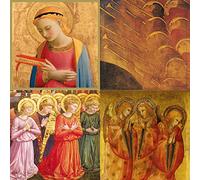 Museums & Galleries Caja de 20 tarjetas artísticas de Navidad (MG-XET224), 20 tarjetas tradicionales de obras maestras angélicas, 5 de cada uno de los 4 diseños