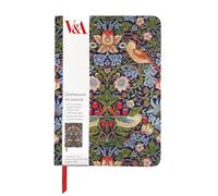 Museums & Galleries Diario forrado A5 con tapa de tela, diseño William Morris Strawberry Thief, 240 páginas, bonita idea de regalo