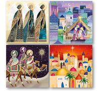 Museums & Galleries Paquete de 20 tarjetas de Navidad benéficas, diseños surtidos, 4 x 5 belenes, paquete múltiple de tarjetas de Navidad religiosas, en ayuda de organizaciones benéficas del Reino
