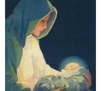 Museums & Galleries Paquete de 8 tarjetas de Navidad artísticas benéficas - A Mother's Love - ilustración encantadora de Brubaker - 8 tarjetas de 1 diseño, multicolor