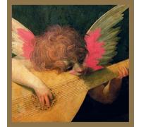 Museums & Galleries Paquete de 8 tarjetas de Navidad, diseño de ángel músico