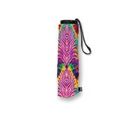 Museums & Galleries Paraguas y funda a juego con cremallera, diseño de Matthew Williamson 'Peacock Ikat' - Ligero y reforzado