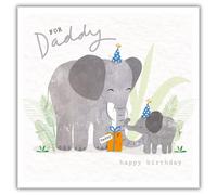 Museums & Galleries Tarjeta de cumpleaños para papá - Bonito diseño ilustrado de elefante - adorable tarjeta de cumpleaños para él