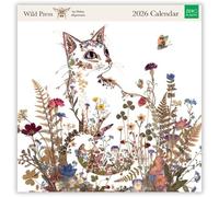Museums & Galleries Wild Press by Helen Ahpornsiri Calendario 2026 - Calendario de pared con vista mensual Reino Unido - Planificador de pared 2026 y organizador personal para el hogar y la familia