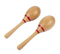 Musfunny Maracas Shaker Instrumentos de percusión para adultos: agitadores de madera, sonajeros, instrumento musical con mango para regalo de cumpleaños, educación temprana, KTV, fiesta, baile