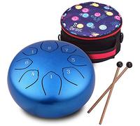 Musfunny Tambor de lengua de acero para niños: tambores de acero de 6 pulgadas y 8 notas, con bolsa para baquetas, funda para dedos, sartén para educación musical, meditación, percusión, instrumentos