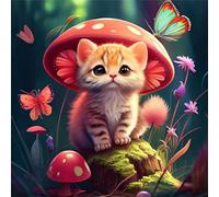 Musgo de Gato de Hongos Puzzle 300 Piezas para Adultos, DIY Rompecabezas Adultos 300 Piezas, Entretenimiento Creativo, Puzzles Clásicos, Juego de Habilidad para Toda La Familia