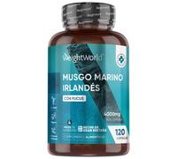 Musgo Marino Irlandés con Algas Fucus - 4000 mg 120 Cápsulas - Superalimento Vegano Sin Estearato de Magnesio