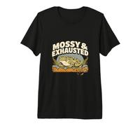 Musgo Y Agotado Lindo Cansado Rana Naturaleza Camiseta Premium