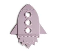 Mushie Anillos de Dentición para Bebés con Diseño de Cohete | Juguetes para Bebés de Silicona sin BPA | Accesorios para Niños | Material Durable | Soft Lilac