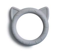 Mushie Anillos de Dentición para Bebés con Diseño de Gato | Juguetes para Bebés de Silicona sin BPA | Accesorios para Niños | Material Durable | Stone