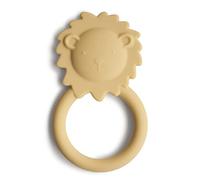 Mushie Anillos de Dentición para Bebés con Diseño de León | Juguetes para Bebés de Silicona sin BPA | Accesorios para Niños | Material Durable | Soft Yellow