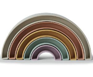 Mushie Arcoiris Apilables Solid Tropical