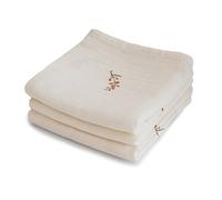mushie Arrullo Muselina | Pañales de Muselina | Gasas para Bebés | 100% Algodón Orgánico | 58x60cm | 3 Piezas | Seguro y Extrasuave para Niños Pequeños y Bebés | Flowers